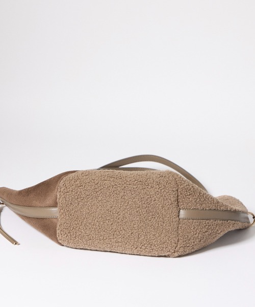 INED CLARO（イネドクラロ）の「バイカラートートバッグ（トートバッグ・レディース・アイボリー/サンドグレー・フリー）」の5枚目の写真