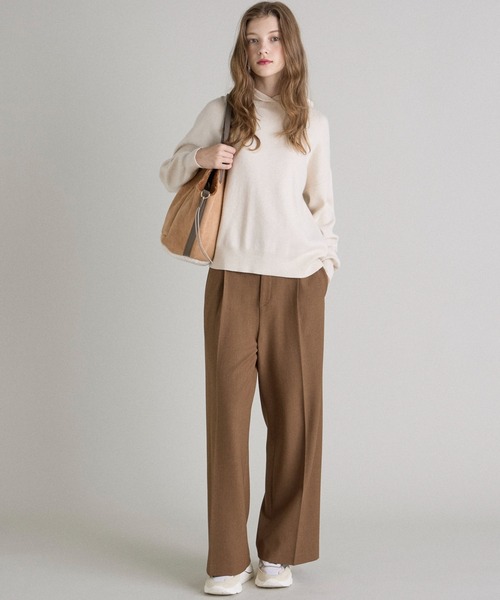 INED CLARO（イネドクラロ）の「バイカラートートバッグ（トートバッグ・レディース・アイボリー/サンドグレー・フリー）」の9枚目の写真