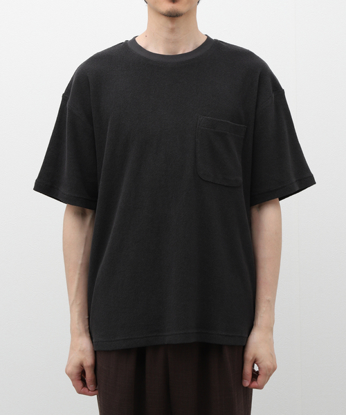 INHERIT（インヘリット）の「パイルポケットクルーN（Tシャツ/カットソー・メンズ・チャコールグレー/ベージュ系その他/ホワイト・LARGE/MEDIUM）」の18枚目の写真