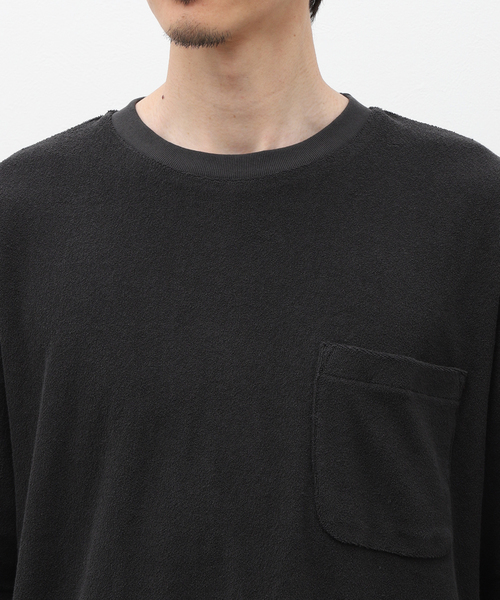 INHERIT（インヘリット）の「パイルポケットクルーN（Tシャツ/カットソー・メンズ・チャコールグレー/ベージュ系その他/ホワイト・LARGE/MEDIUM）」の11枚目の写真