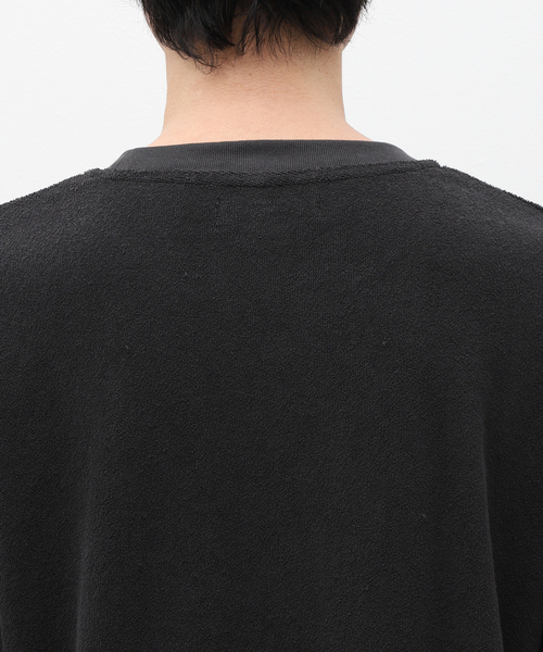 INHERIT（インヘリット）の「パイルポケットクルーN（Tシャツ/カットソー・メンズ・チャコールグレー/ベージュ系その他/ホワイト・LARGE/MEDIUM）」の12枚目の写真