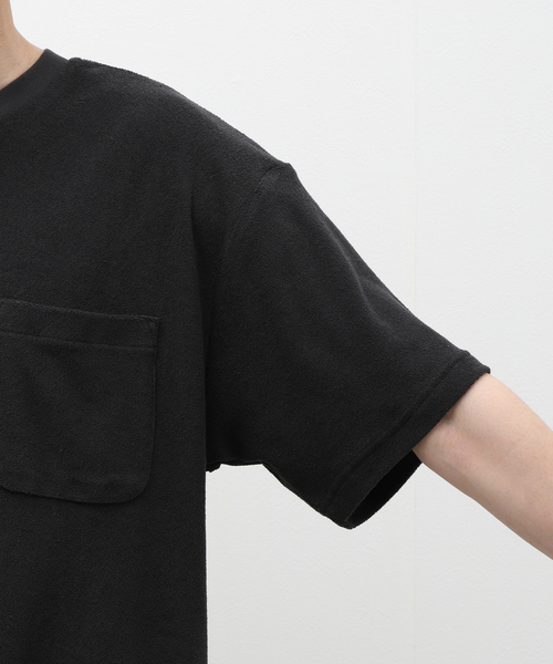 INHERIT（インヘリット）の「パイルポケットクルーN（Tシャツ/カットソー・メンズ・チャコールグレー/ベージュ系その他/ホワイト・LARGE/MEDIUM）」の13枚目の写真