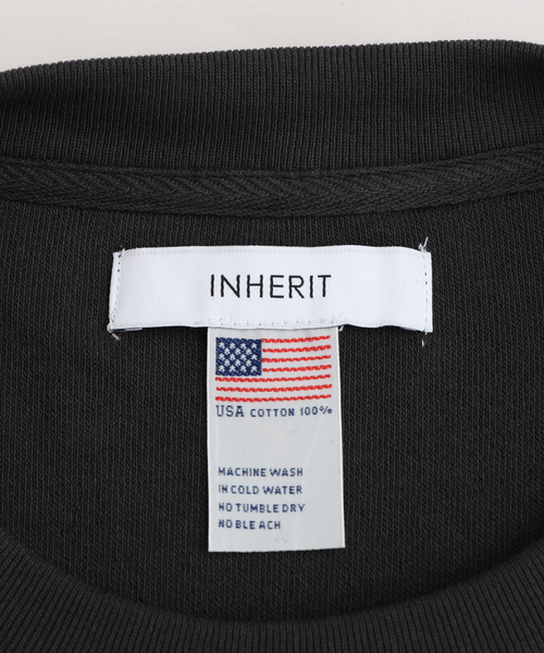 INHERIT（インヘリット）の「パイルポケットクルーN（Tシャツ/カットソー・メンズ・チャコールグレー/ベージュ系その他/ホワイト・LARGE/MEDIUM）」の6枚目の写真