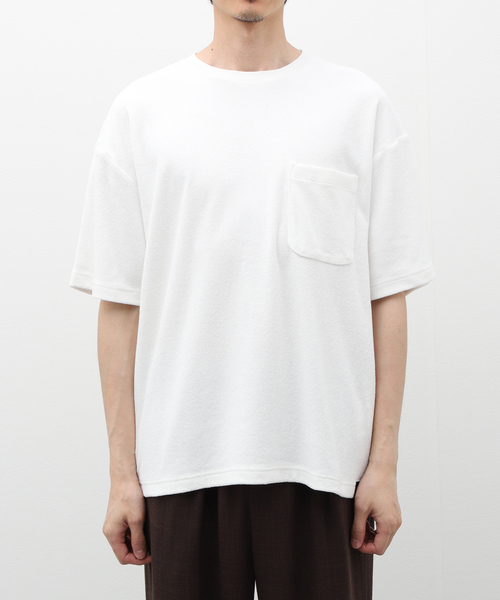 INHERIT（インヘリット）の「パイルポケットクルーN（Tシャツ/カットソー・メンズ・チャコールグレー/ベージュ系その他/ホワイト・LARGE/MEDIUM）」の22枚目の写真