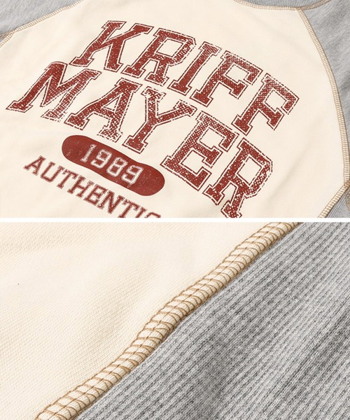KRIFF MAYER Lady's Collection(クリフメイヤーレディースコレクション)の「レトロ切替スウェット(スウェット・レディース・ネイビー/ブラウン/ワインレッド/グリーン/オフホワイト/グレー・MEDIUM/LARGE)」の17枚目の写真