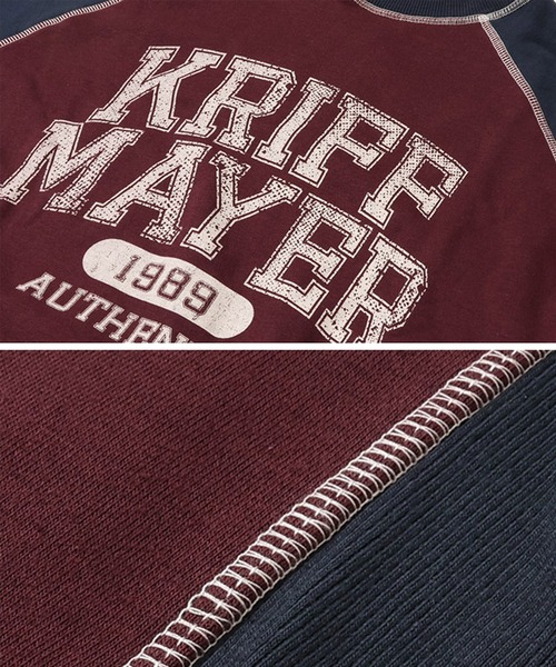 KRIFF MAYER Lady's Collection(クリフメイヤーレディースコレクション)の「レトロ切替スウェット(スウェット・レディース・ネイビー/ブラウン/ワインレッド/グリーン/オフホワイト/グレー・MEDIUM/LARGE)」の18枚目の写真