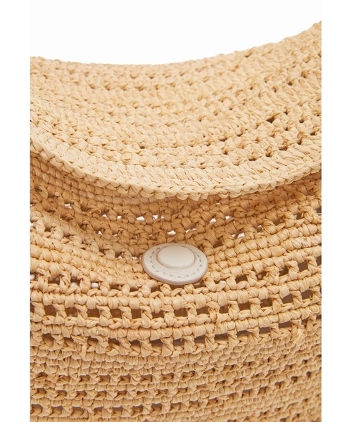 LOEWE（ロエベ）の「ハンモックバッグ コンパクト（ラフィア&カーフ）（Tシャツ/カットソー・レディース・ホワイト系その他・ONE SIZE）」の8枚目の写真