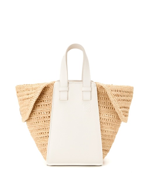 新作【国内即発】LOEWE ハンモックバッグ お洒落可愛いラフィア LOEWE ロエベ ハンモックバッグ コンパクト（ラフィア&カーフ