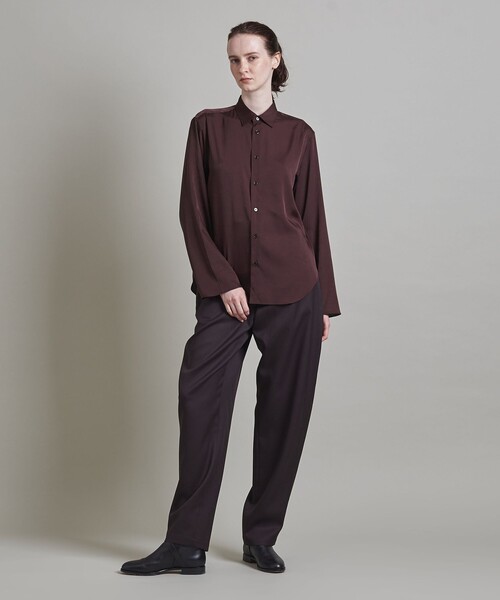LOEFF(ロエフ)の「<LOEFF>フリュイド シャツ(シャツ/ブラウス・レディース・ダークブラウン/ダークグレー・0/1)」の8枚目の写真