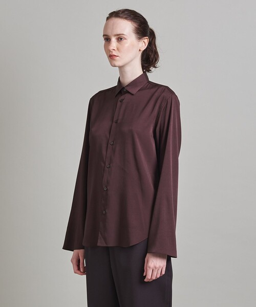 LOEFF(ロエフ)の「<LOEFF>フリュイド シャツ(シャツ/ブラウス・レディース・ダークブラウン/ダークグレー・0/1)」の5枚目の写真