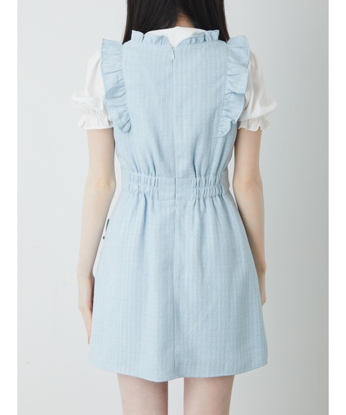 Ank Rouge（アンクルージュ）の「クラシカルローズツイードJSK（ジャンパースカート・レディース・ブルー/ブラック/アイボリー・M）」の8枚目の写真