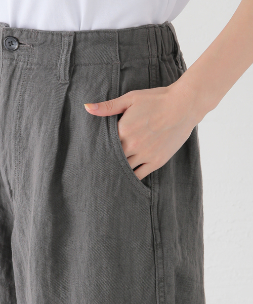 JOURNAL STANDARD LUXE(ジャーナルスタンダード ラックス)の「リネンツイル タックチノ(チノパンツ・レディース・チャコールグレー/アイボリー・SMALL/MEDIUM)」の19枚目の写真