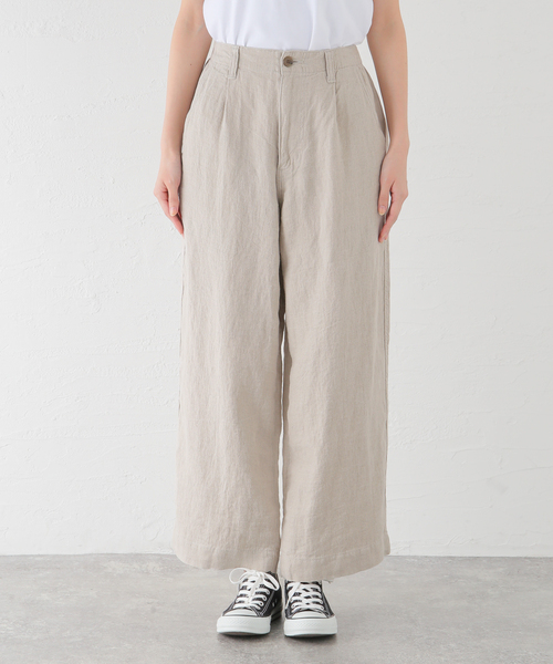 JOURNAL STANDARD LUXE(ジャーナルスタンダード ラックス)の「リネンツイル タックチノ(チノパンツ・レディース・チャコールグレー/アイボリー・SMALL/MEDIUM)」の12枚目の写真