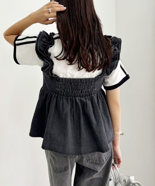 one after another NICE CLAUP(ワンアフターアナザーナイスクラップ)の「サイドラインスポーツT/WEB限定アイテム(Tシャツ/カットソー・レディース・オフホワイト/ブラック/ピンク・FREE)」の21枚目の写真
