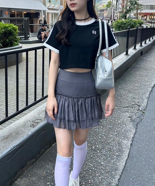 one after another NICE CLAUP(ワンアフターアナザーナイスクラップ)の「サイドラインスポーツT/WEB限定アイテム(Tシャツ/カットソー・レディース・オフホワイト/ブラック/ピンク・FREE)」の11枚目の写真