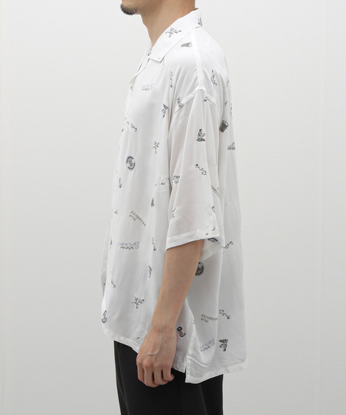 417 EDIFICE（フォーワンセブンエディフィス）の「SAJOU オープンカラーシャツ2（シャツ/ブラウス・メンズ・ブラック/ホワイト・MEDIUM/LARGE）」の8枚目の写真