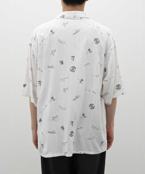 417 EDIFICE（フォーワンセブンエディフィス）の「SAJOU オープンカラーシャツ2（シャツ/ブラウス・メンズ・ブラック/ホワイト・MEDIUM/LARGE）」の9枚目の写真