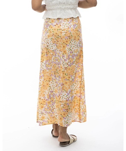 BILLABONG（ビラボン）の「BILLABONG レディース MIDI MOMENT スカート 【2024年夏モデル】/ビラボンフラワーモチーフ総柄スカート（スカート・レディース・オレンジ系その他・SMALL）」の5枚目の写真