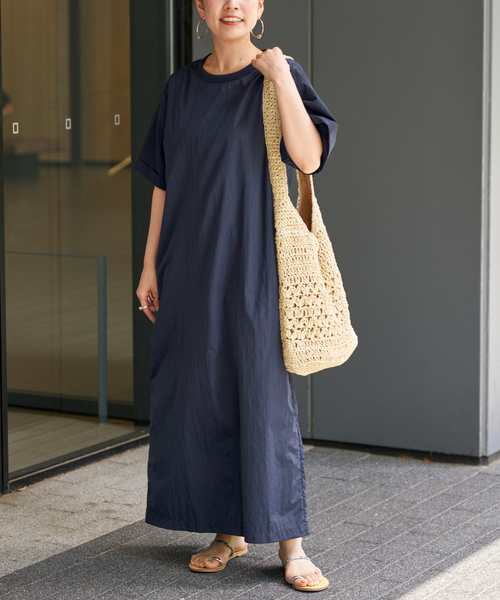 gasa* ワンピース　半袖【値下げしました】 楽天市場】【新色追加】 チェック柄フレア袖シアーワンピース