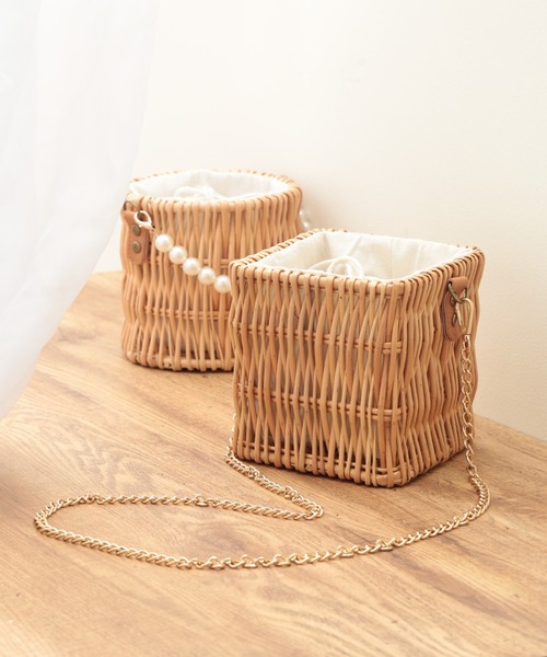 SETUP7（セットアップセブン）の「【SETUP7】パールハンドルショルダーかごバッグ KNF（かごバッグ・レディース・マルチ/その他2・FREE）」の9枚目の写真
