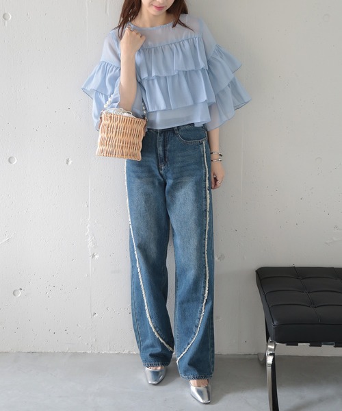 SETUP7（セットアップセブン）の「【SETUP7】パールハンドルショルダーかごバッグ KNF（かごバッグ・レディース・マルチ/その他2・FREE）」の16枚目の写真