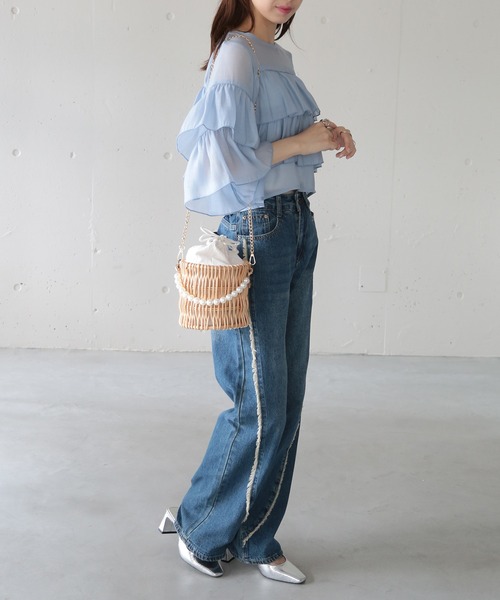 SETUP7（セットアップセブン）の「【SETUP7】パールハンドルショルダーかごバッグ KNF（かごバッグ・レディース・マルチ/その他2・FREE）」の18枚目の写真