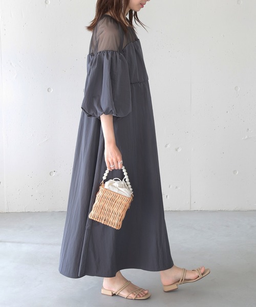 SETUP7（セットアップセブン）の「【SETUP7】パールハンドルショルダーかごバッグ KNF（かごバッグ・レディース・マルチ/その他2・FREE）」の5枚目の写真