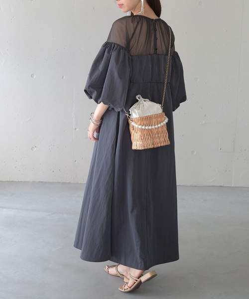 SETUP7（セットアップセブン）の「【SETUP7】パールハンドルショルダーかごバッグ KNF（かごバッグ・レディース・マルチ/その他2・FREE）」の8枚目の写真