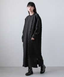 yuw | 【マシンウォッシャブル可能】パネルメローニットワンピース　133767(ワンピース)