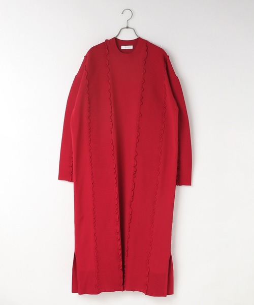 yuw(ユウ)の「【マシンウォッシャブル可能】パネルメローニットワンピース 133767(ワンピース・レディース・ブラック/レッド/ブラウン・FREE)」の13枚目の写真