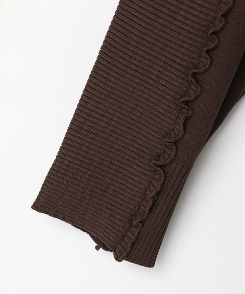 yuw(ユウ)の「【マシンウォッシャブル可能】パネルメローニットワンピース 133767(ワンピース・レディース・ブラック/レッド/ブラウン・FREE)」の7枚目の写真