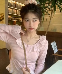 Mayree | 【Mayree】フリル レース ブラウス(シャツ/ブラウス)