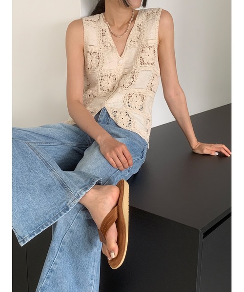 Didot.showroom（ディドット ショールーム）の「クロッシェレースベスト（ベスト・レディース・ベージュ・FREE）」の19枚目の写真