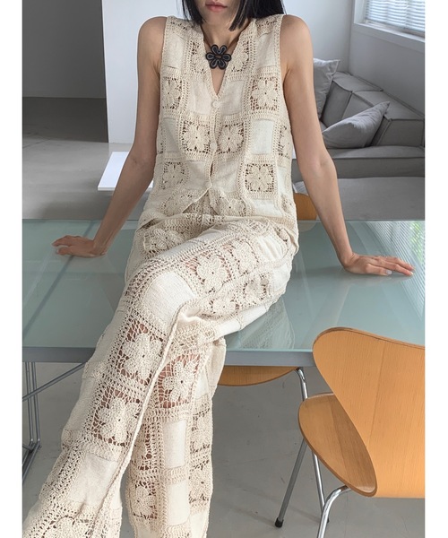 Didot.showroom（ディドット ショールーム）の「クロッシェレースベスト（ベスト・レディース・ベージュ・FREE）」の12枚目の写真