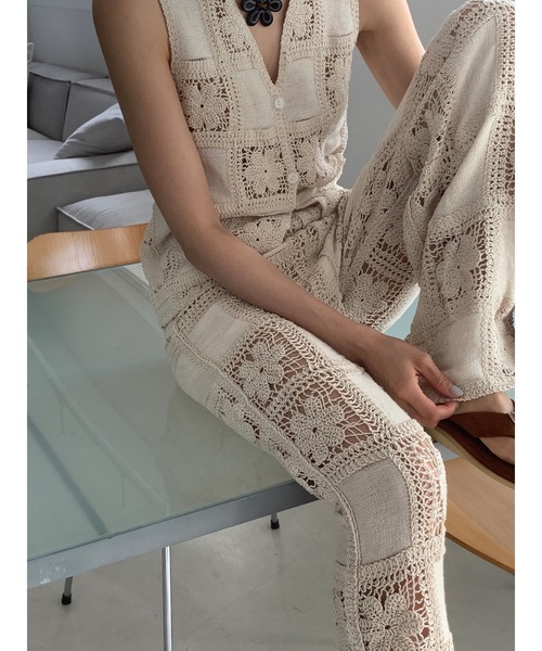 Didot.showroom（ディドット ショールーム）の「クロッシェレースベスト（ベスト・レディース・ベージュ・FREE）」の13枚目の写真