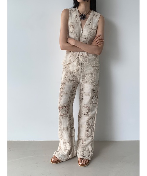 Didot.showroom（ディドット ショールーム）の「クロッシェレースベスト（ベスト・レディース・ベージュ・FREE）」の14枚目の写真