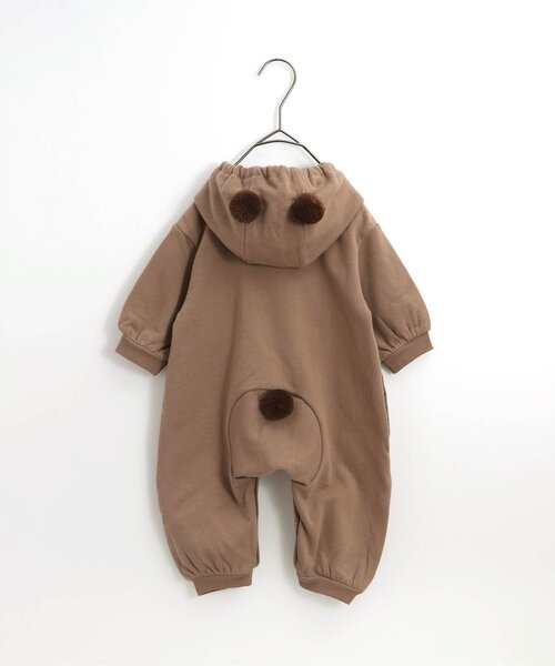 p.premier（ピードットプルミエ）の「こぐまのカバーオール（ロンパース・キッズ・ブラウン/ピンク/イエロー・70/80/90）」の2枚目の写真