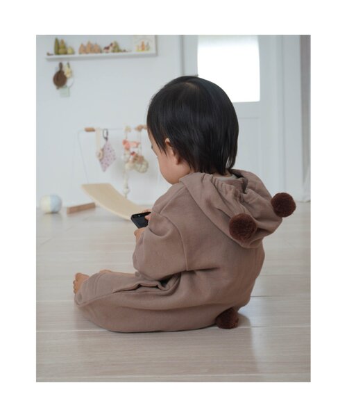 p.premier（ピードットプルミエ）の「こぐまのカバーオール（ロンパース・キッズ・ブラウン/ピンク/イエロー・70/80/90）」の11枚目の写真