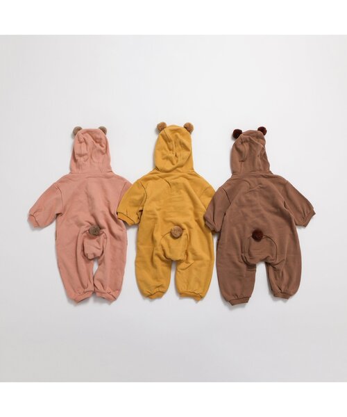 p.premier（ピードットプルミエ）の「こぐまのカバーオール（ロンパース・キッズ・ブラウン/ピンク/イエロー・70/80/90）」の10枚目の写真