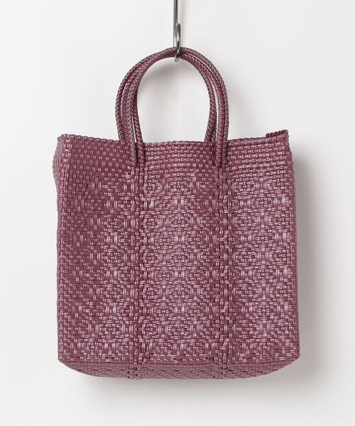 MAISON mou（メゾンムー）の「【Moon Bird/ムーンバード】手編みのメルカドバッグ（M）ARROW・DIAMOND・CHECK・MOTIF・DOT（かごバッグ・レディース・ブルー系その他/ブラック系その他/パープル系その他2/グリーン/オレンジ系その他2/ホワイト/ブルー/レッド系その他2/ホワイト系その他2/ブラック系その他2/ブラック/ライトブルー/ゴールド系その他/ゴールド/ミント/ブラック系その他3・FREE）」の13枚目の写真