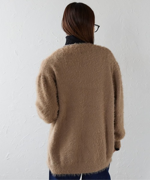 ap retro（アプレトロ）の「シャギーVネックカーデ（カーディガン/ボレロ・レディース・ベージュ/ピンク/オフホワイト/グレー/チャコールグレー/ブラック・FREE）」の15枚目の写真