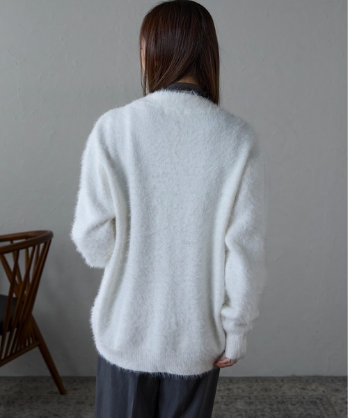 セール】シャギーVネックカーデ（カーディガン/ボレロ）｜ap retro