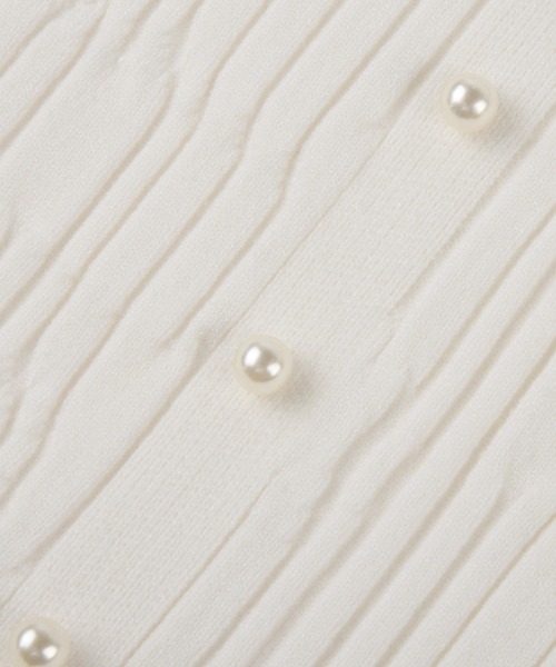 SAISON DE PAPILLON(セゾンドパピヨン)の「ランダムリブ編みぺプラム裾ニットプルオーバー(ニット/セーター・レディース・アイボリー/ブラック・M/L)」の9枚目の写真