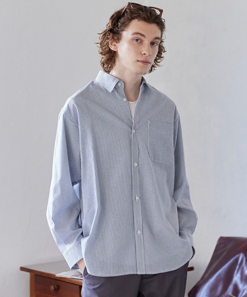 coca（coca）（コカ）の「【WEB限定セール】オックスフォード長袖シャツ（シャツ/ブラウス・メンズ・ブルー/ライトブルー/ブラック/ホワイト・XL/L/M）」の4枚目の写真