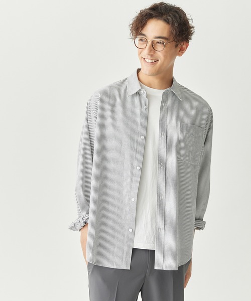 coca（coca）（コカ）の「【WEB限定セール】オックスフォード長袖シャツ（シャツ/ブラウス・メンズ・ブルー/ライトブルー/ブラック/ホワイト・XL/L/M）」の8枚目の写真