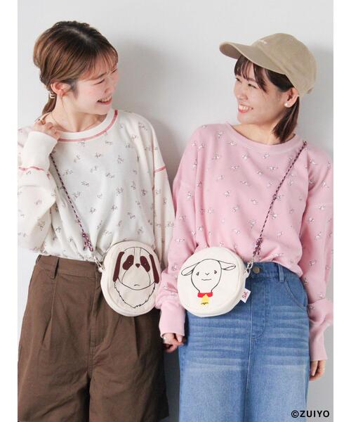 ehka sopo（エヘカソポ）の「【アルプスの少女ハイジ】総柄ワッフルカットソー（Tシャツ/カットソー・レディース・グレー/ピンク/キナリ・F）」の5枚目の写真