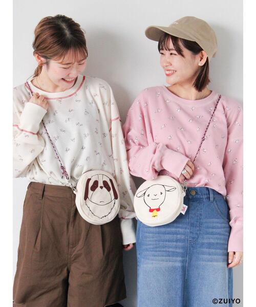 ehka sopo（エヘカソポ）の「【アルプスの少女ハイジ】総柄ワッフルカットソー（Tシャツ/カットソー・レディース・グレー/ピンク/キナリ・F）」の6枚目の写真