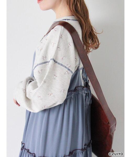 ehka sopo（エヘカソポ）の「【アルプスの少女ハイジ】総柄ワッフルカットソー（Tシャツ/カットソー・レディース・グレー/ピンク/キナリ・F）」の20枚目の写真