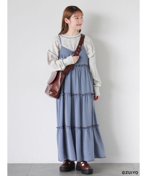 ehka sopo（エヘカソポ）の「【アルプスの少女ハイジ】総柄ワッフルカットソー（Tシャツ/カットソー・レディース・グレー/ピンク/キナリ・F）」の22枚目の写真