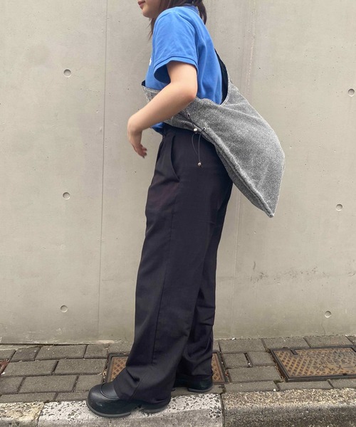 WEGO（ウィゴー）の「WEGO/ラメギャザーバッグ（トートバッグ・レディース・ブラック/グレー・FREE）」の8枚目の写真